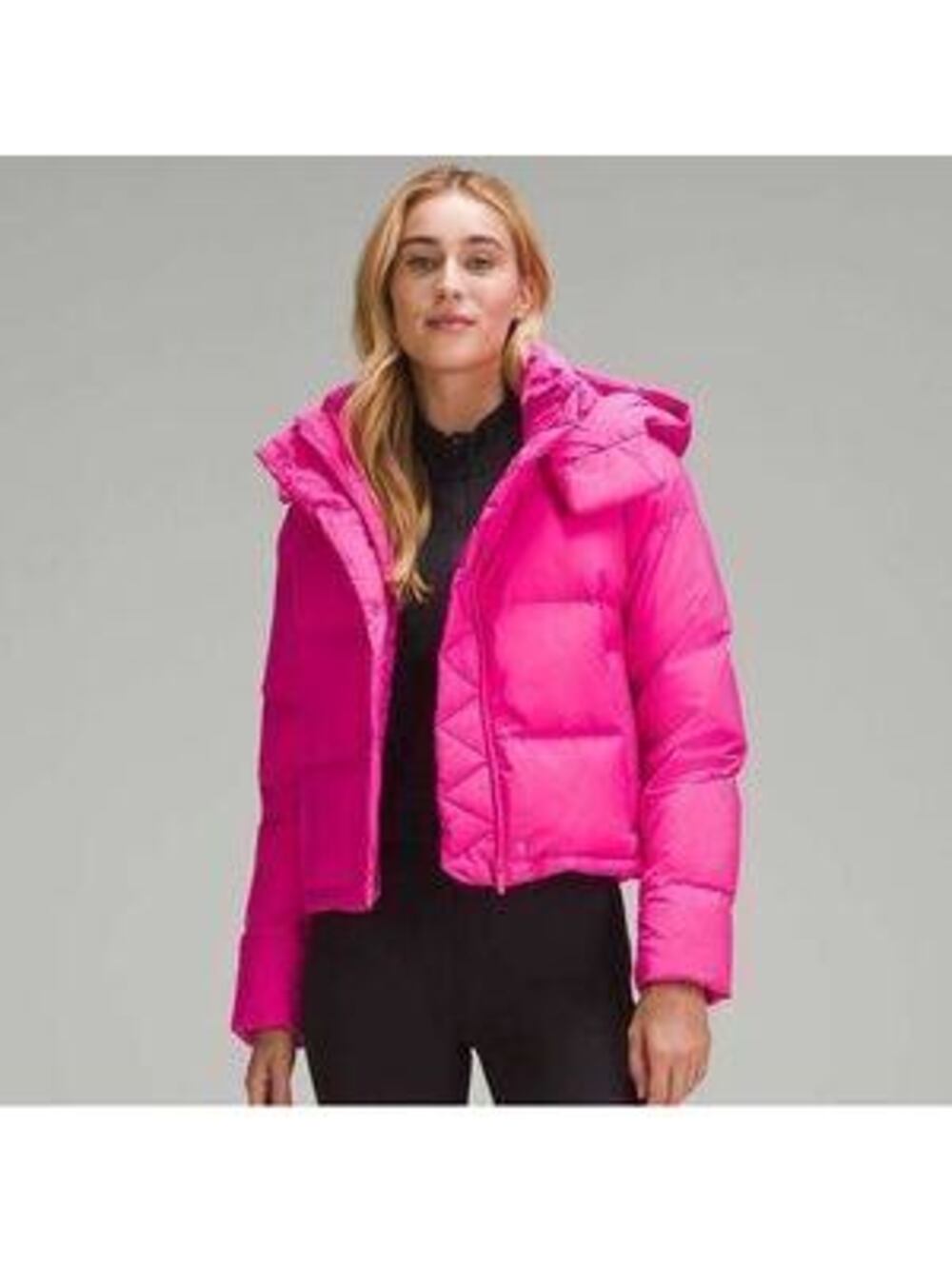 Lululemon Wunder Puff Super-Cropped Jacket Sonic Pink size 10